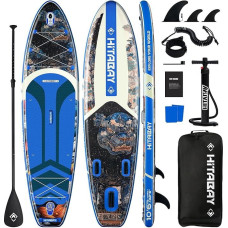 SUP lentos komplektas, pripučiama stovinti irklentė su visais priedais ir fotoaparato laikikliu, 320 x 81 x 15 cm, 10'6 colių SUP lenta, 150 kg, suaugusiųjų irklentė