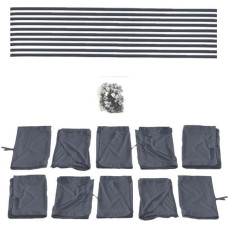 BREMER SITZBEZÜGE Dimensions Curtains Sun Protection Compatible with VW T5 T6 T6.1 Caravelle Long Wheelbase with Tailgate in Grey Camping Accessories Motorhome Accessories Camper Curtains Set 713