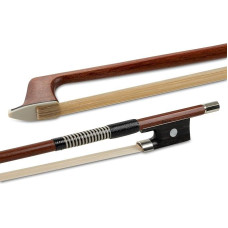 GEWA Massaranduba Studentų smuiko lankas 4/4 natūralaus plauko apvali juosta Ebony Frog su dėklu