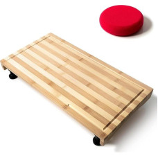 IRSTBL - Bambuko viryklės dangtis ir pjaustymo lenta su reguliuojamomis kojelėmis