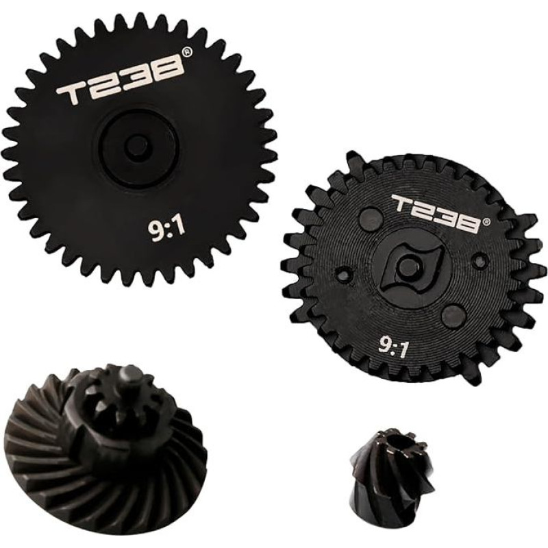 Airsoft spiralinių pavarų rinkinys - AEG V2/V3 pavarų dėžės atnaujinimo rinkinys (9:1), skirtas M4/AK/MP5/G36/P90 - 40Cr CNC apdirbimas