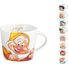 Home, Set of 12 Disney Gnomes Porcelain Coffee Mugs (100ml) - Complete Pack of 7 Gnomes, Snow White and Characters - Perfect for Collectors and Disney Lovers