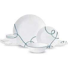 Corelle Lia 12 Piece Dinnerware Set, Chip and Crack Resistant, Service for 4