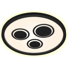 Briloner Leuchten 7368-015 LED Ceiling Light Including Backlight and Decorative Elements 22 Watt 3,000 Lumen 3,000 Kelvin 42.3 cm White/Black