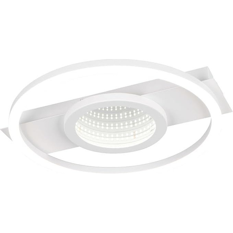 Reality Leuchten Wheeler R64801131 LED lubų šviestuvas Metalinis matinės baltos spalvos plastikas su 16 W LED Infinity Mirror Effect