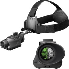 Night Vision Monocular - Nightfox Prowl, HD Recording, 32GB, 1x Magnification, Head Mounted, 54° Wide FOV, Dual IR 850 & 940nm, Airsoft NVG for Helmet