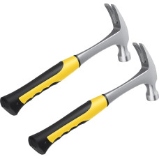 LEXININ Klauenhammer, Gesamtgewicht 950 g, Hammer mit komfortablem Griff für Nägel, 2 Stück