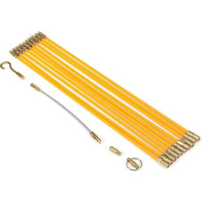 10 vienetų stiklo pluošto stulpų srieginių jungčių Stiklo pluošto kabelių stūmimo stūmiklis Bėgimo kabelių laidų rinkinys