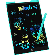Spalvinga LCD rašymo lenta, 15 colių LCD rašymo planšetė vaikams, tapybos lenta Vaikų elektroninis žaislas nuo 3-8 metų berniukas mergaitė trinama tapybos planšetė Vaikų kalėdinės dovanos