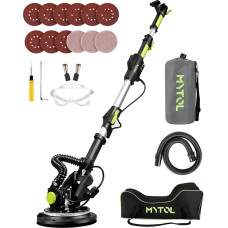 7,2A elektrinis gipso kartono šlifuoklis su dulkių nusiurbimu, LED lemputė, 6 pakopų skaitmeninis greičio rodinys 900-1800 aps/min, sulankstoma ir ištraukiama rankena