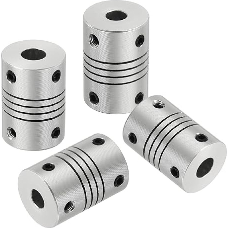 išteklių žemėlapis Lanksčios kupplungos, 5 mm bis 6 mm, Gelenkverbinder aus Aluminiumlegierung, lanksčios Wellenkupplungen, Motorkupplung für 3D-Drucker, CNC-Maschine, Motorführung, DIY-Encoder D16 x L 23 mm