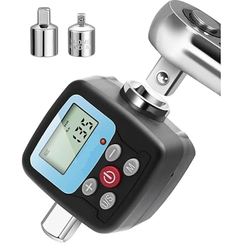 Drehmomentmessgeräte Digitaler Drehmomentschlüssel-Adapter - Präzisions-Konverter und Messgerät for elektronisches Drehmomentwerkzeug mit LCD-Anzeige, inkl. 1/2