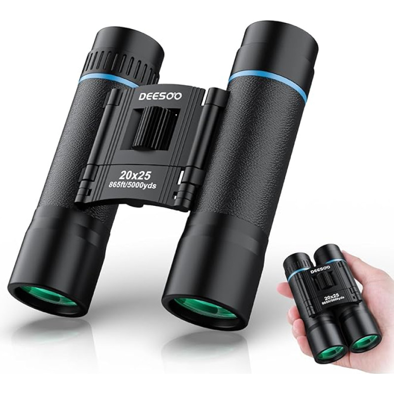 20 x 25 maži žiūronai suaugusiesiems ir vaikams - deesoo kompaktiški medžiokliniai žiūronai - itin aštrūs žiūronai paukščių stebėjimui, kruizams, sporto žaidimams