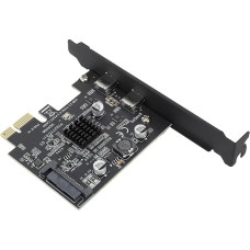 USB 3.2 PCI Express išplėtimo kortelė Gen2 10Gbps PCIe išplėtimo kortelė, dviguba C tipo PCI Express (PCIe) išplėtimo kortelė USB kortelė staliniam kompiuteriui