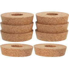 SUPVOX 8 Stück Teiliges Korkdeckel mit Loch für Hydroponische Glasvasen Transparente Pflanzgefäß-einsätze aus Kork Geeignet für Pflanzenvermehrung Büro Garten Vielseitige