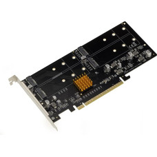 KALEA-INFORMATIQUE PCIe x16 M2 Controller Card for 4 M.2 NVMe M Key SSDs with ASM2824 Chipset