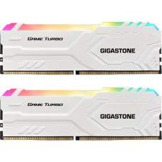 RGB RAM DDR4: GIGASTONE Game Turbo 16GBx2 (32GB rinkinys) DDR4 3600MHz PC4-28800 CL 16-20-20-40 Intel XMP 2.0 AMD Ryzen 1.35V UDIMM 288pin Unbuffered Non-ECC Desktop High Performance Memory - balta