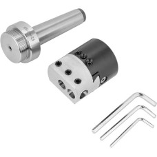 MT3-M12 laikiklis, gręžimo galvutės šešiakampis raktas iš aukšto anglies plieno MT3-M12 apkabos laikiklis Frezavimo veleno adapteris + 2 colių staklių gręžimo galvutė