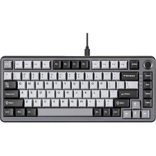 YUNZII RT75 Rapid Trigger žaidimų klaviatūra Hall efekto klaviatūra Magnetinis jungiklis Reguliuojamas suveikimas Esports 75% išdėstymas TKL mechaninė klaviatūra RGB PBT klavišai (juoda, Gateron Silky Pro)