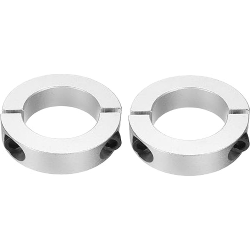 Dvigubo padalijimo koto apykaklė 60 mm skylė Dviejų dalių spaustuko apykaklė 95 mm OD 22 mm storio aliuminio lydinio varžtas Split Ring Pack of 2