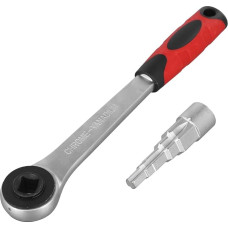 Heizkörper-Ratschenschlüssel, Nippel, Karbonstahl, Stufenschlüssel, 10-21 mm, Ratschengriff für die meisten Heizkörperventile, Nippel, Tankverbinder (B)