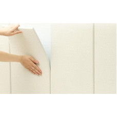 Peel and Stick Wandkissen-Polsterung - gepolsterte Schaumstoffplatten, selbstklebend, stoßfest, Wandmatten für Schlafzimmer & Wohnzimmer