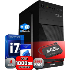 Desktop PC with Windows 11 Pro, Intel Core i7, 32GB RAM, 1024GB NVME SSD, 250 Watt Power Supply, HDMI Adapter Included. Powerful Windows 11 Calculator For Demanding Applications