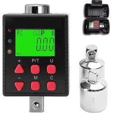 Digitaler Drehmomentprüfer, Digitaler Drehmomentmesser 2-200 Einstellbarer Drehmomentmesser-Adapter Professioneller elektronischer Drehmomentschlüssel Autoreparaturwerkzeuge