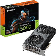 GIGABYTE GeForce RTX 5060 WINDFORCE OC 8G vaizdo plokštė, 8 GB 128 bitų GDDR7, PCIe 5.0, WINDFORCE aušinimo sistema, GV-N5060WF2OC-8GD Vaizdo plokštė