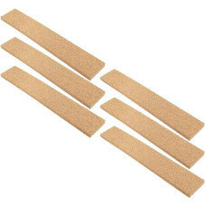 Happyyami Korkstreifen Selbstklebend 6 Stück 30X5cm Naturkork Korktafelstreifen ohne Rahmen für Pinnwand Büro Memo Wanddekoration