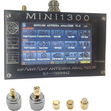 Mini1300 Antennenanalizatorius, 0,1 MHz iki 1300 MHz, su SMA-kalibravimo rinkiniu, skirtas HF VHF UHF įrenginiams