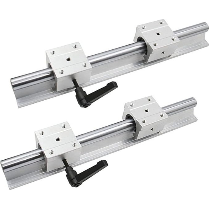 Professionelle 2 Sbr10 Sbr12 Sbr16 Sbr20 Sbr25 Linearwellenstangenschienenführung + 4 Gleitlagerblöcke