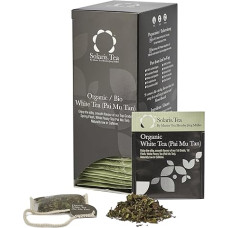 Solaris Tea Organic White Tea (Pai Mu Tan), 40 Silk Tea Bags, Pack of 1 (1 x 60 g)