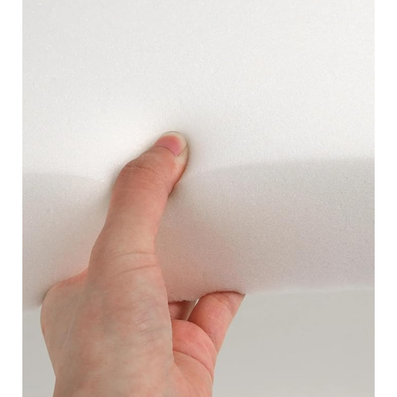 Didelio tankio putplasčio pagalvėlės ir sėdynių pagalvėlės, pritaikytos apmušalams, baltos spalvos, 12 cm storio, 200 x 40 cm, idealiai tinka baldų keitimui ir amatų projektams