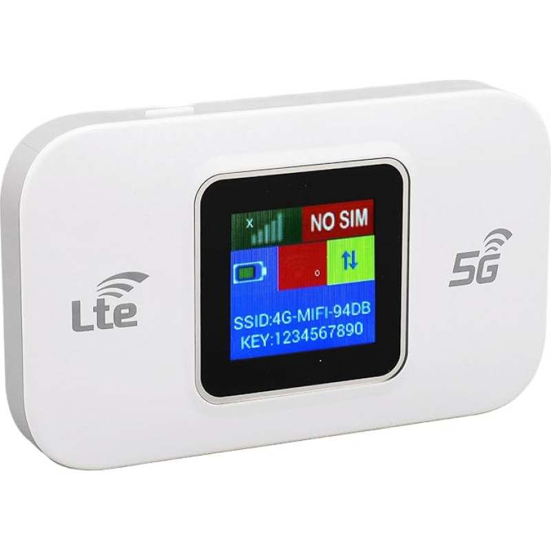 4G LTE mobilusis WiFi maršrutizatorius, 300 Mbps didelės spartos mobiliojo karšto taško įrenginio modemas iki 10 įrenginių, spalvotas ekranas, 3000 mAh nešiojamasis kelioninis WiFi maršrutizatorius telefonams,