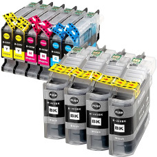 Multi-Pack 10 Compatible XL Printer Ink Cartridges High Capacity with V2 Chip for Brother MFC-J480DW Brother MFC-J680DW Brother MFC-J880DW Brother MFC-J4420DW Brother MFC-J4620DW Brother MFC-J4625DW Brother MFC-J5320DW Brother MFC-J5620DW Brother MFC-J562