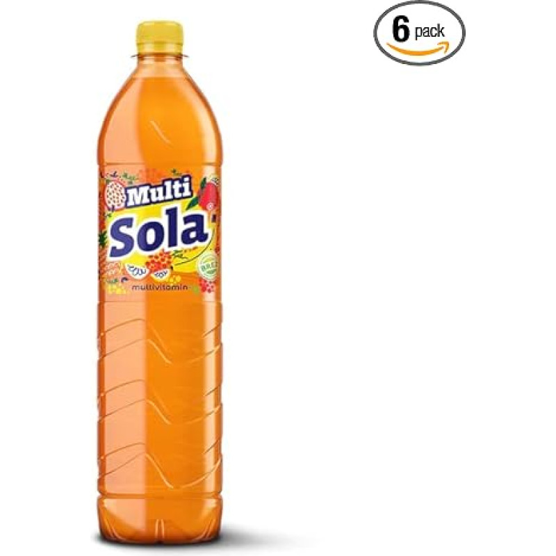 Sola Multivitaminų sultys, 1,5 l pagrindinio gėrimo, 6 vnt., šviežios multivitaminų sultys, skirtos atsigaivinti, šviežios multivitaminų sultys su tikru skoniu, sultys su spaustu skoniu ir tikrais ingredientais