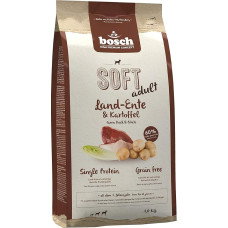 bosch HPC SOFT Country Duck & Potato | pusiau drėgnas maistas suaugusiems visų veislių šunims | Vieno baltymo | Be grūdų, 1 x 1 kg