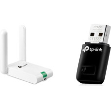 TP-Link TL-WN822N High Gain WLAN Stick Adapter (up to 300Mbps, WPS, External High Gain Antenna, with USB Extension Cable, Supports Windows, Mac OS) White & TL-WN823N WLAN USB Stick