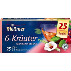 Meßmer 6 žolelių mišinys, 25 arbatos maišeliai, veganiškas, be glitimo, be laktozės