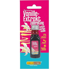 DECOCINO Vanilės ekstraktas (20ml) Natūralus vanilės aromatas be alkoholio iš Madagaskaro burbono - skirtas pyragams, pyragams ir gėrimams - veganiškas