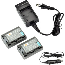DSTE® (2 pakuotės) atsarginė baterija ir DC04E kelioninis įkroviklis, suderinami su Sony NP-FH50 DSLR-A290 DSLR-A330 DSLR-A330 DSLR-A380 DSLR-A390 DSC-HX1 DSC-HX100V DSC-HX200V HDR-TG5V HDR-TG1E HDR-TG3 HDR-TG5 HDR-TG5 HDR-TG5