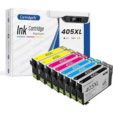 Pack of 8 405XL Printer Cartridges Compatible with Epson 405 405 XL Cartridges Multipack for Workforce Pro WF-4820DWF WF-4830DTWF WF-3820DWF, Workforce WF-7310DTW WF-7830DTWF WF-7840DTW
