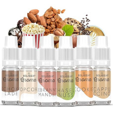 Belissia Food Aroma Set Coffee Break - 6 x 10 ml High Dose Aroma - Calorie Free, Vegan - For Food, Drinks, Shake, Quark, Mist Machine, Diffuser, Room Fragrance and much more