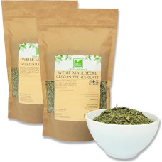 Baltojo šilkmedžio lapai - žaliosios esencijos supjaustyti lapai - šilkmedžio lapai - šilkmedžio lapų arbata - džiovinta - natūrali - vaistažolių arbata - lapų arbata - Morus Alba (500 g)