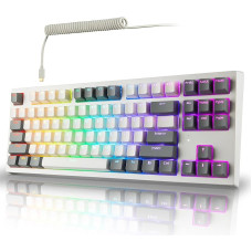 TECWARE Phantom+ Elite RGB mechaninė žaidimų klaviatūra su 87 klavišais, LED apšvietimu, 