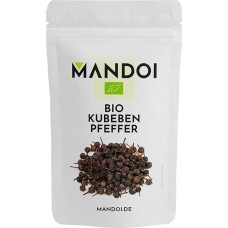 Mandoi Ekologiški kubiniai pipirai 100 g, iš Javos Indonezijos, stiebiniai pipirai, kubiniai pipirai iš ekologinio ūkininkavimo, smulkiųjų ūkininkų projekto