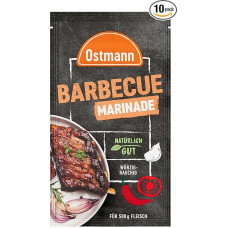 Ostmann Spices - Barbecue Marinade, Liquid Grill Marinade, Spicy Smoky Flavour, Spice Mix for 500g Meat, Ideal for Grilling & Refining Food, 60ml (Pack of 10)