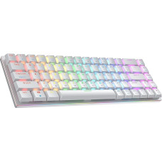 Ranked G65 Guardian 65% | Visas aliuminis | Hot-Swap mechaninė žaidimų klaviatūra | 68 klavišų RGB LED kompiuteriui/Mac | QWERTY ANSI US išdėstymas (balta, Gateron Low Profile Blue)