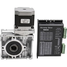 Nema23 Schrittmotor und NMRV030 Spiralreduzierer mit hohem Drehmoment Verhältnis 5/7,5/10/15/20/25/30/30/40/50/60/80 2,6-24 Nm Eingang 8 mm Ausgang 14 mm (Spalva : 1.8N žingsninis variklis, Dydis : Santykis 2) 0)